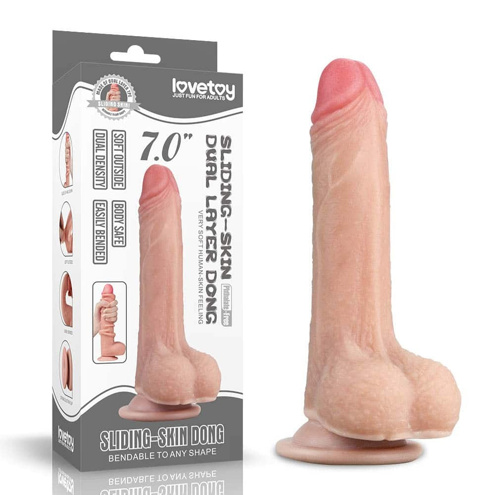 Ρεαλιστικό Πέος με Συρόμενο Δέρμα - Lovetoy 17.8 εκ.