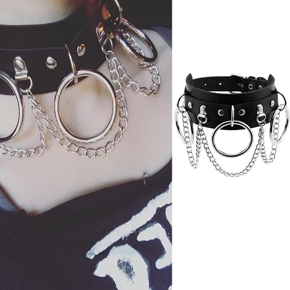 Choker με 3 Κρίκους & Αλυσίδες
