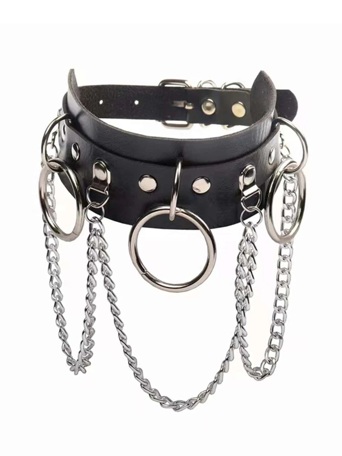 Choker με 3 Κρίκους & Αλυσίδες