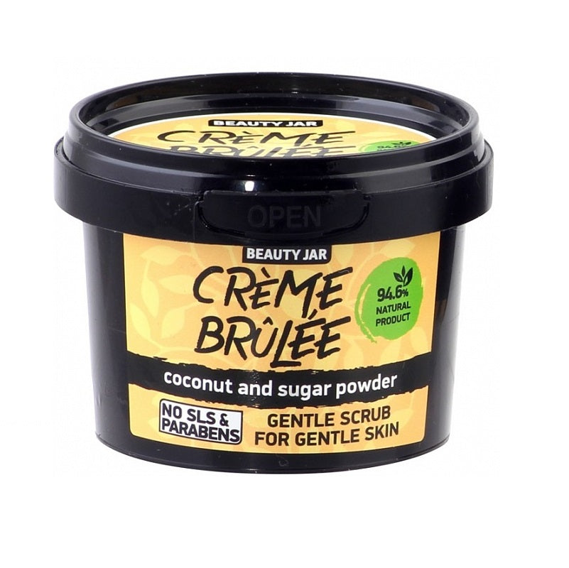 Beauty Jar "CRÈME BRÛLÉE" Gentle scrub for sensitive skin, 120gr