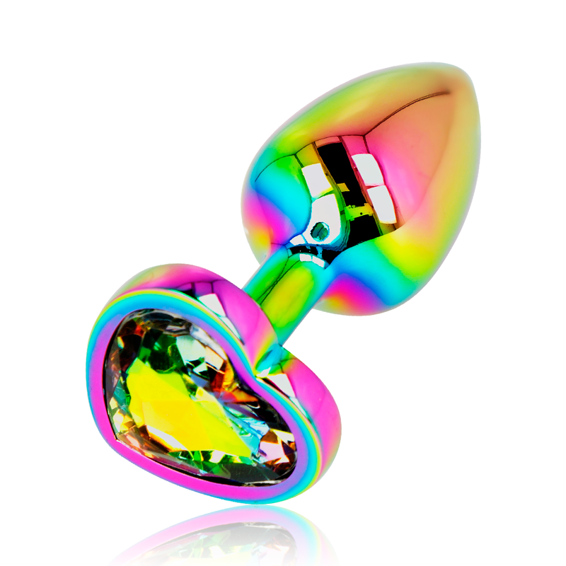 Metal Heart with Diamond Wedge 7cm - Ohmama