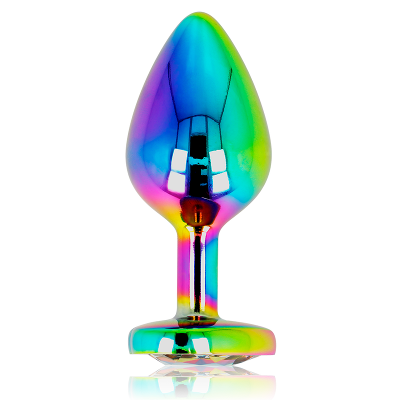 Metallic Iridescent Heart Wedge 8cm. - Ohmama Anal Plug
