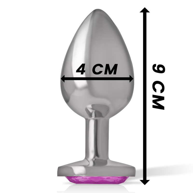 INTENSE - METAL ALUMINUM ANAL PLUG HEART PINK SIZE L