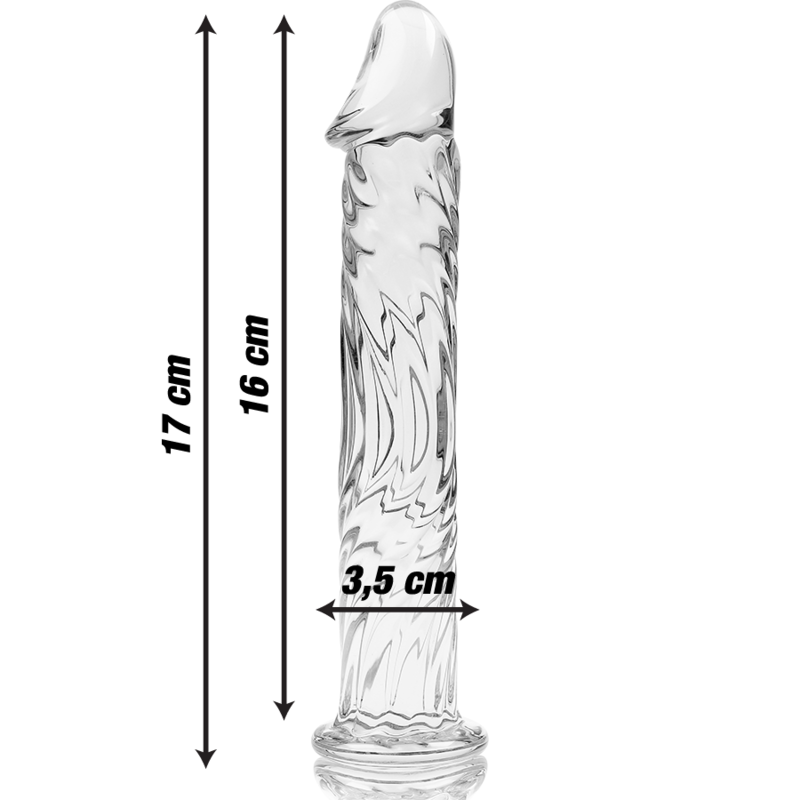 NEBULA SERIES BY IBIZA - MODEL 12 DILDO BOROSILICATE GLASS 17 X 3.5 CM CLEAR