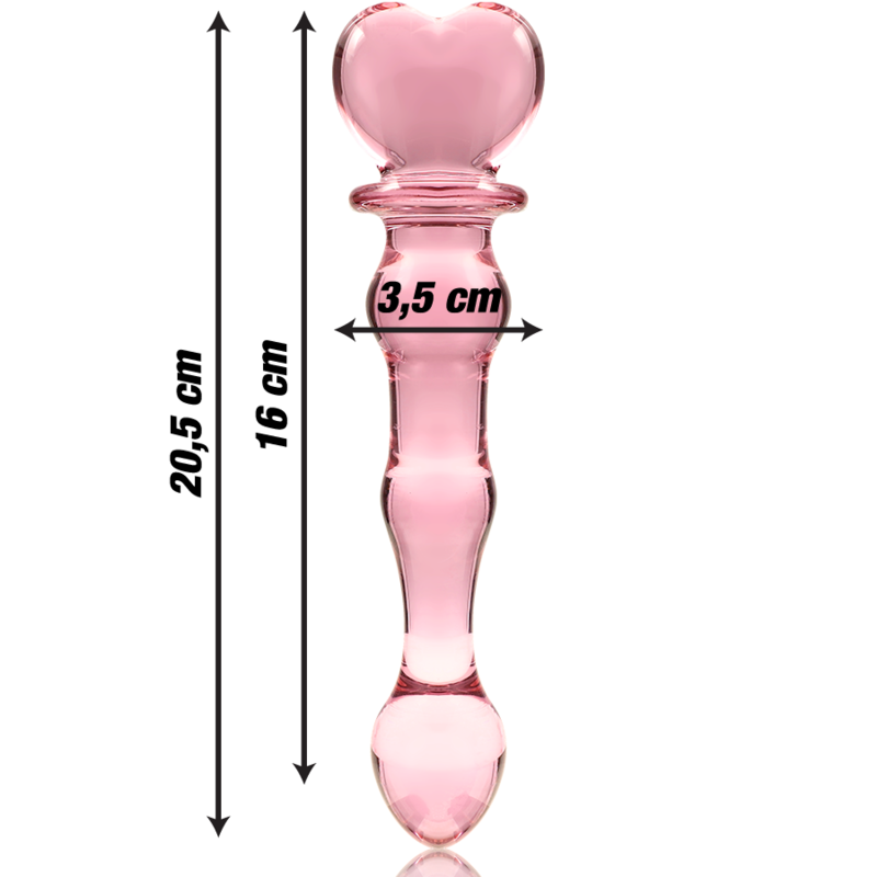 NEBULA SERIES BY IBIZA - MODEL 21 DILDO BOROSILICATE GLASS 20.5 X 3.5 CM PINK