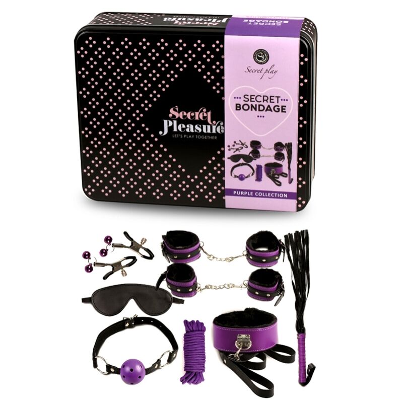 SECRETPLAY - BDSM SET 8PCS PURPLE /BLACK.