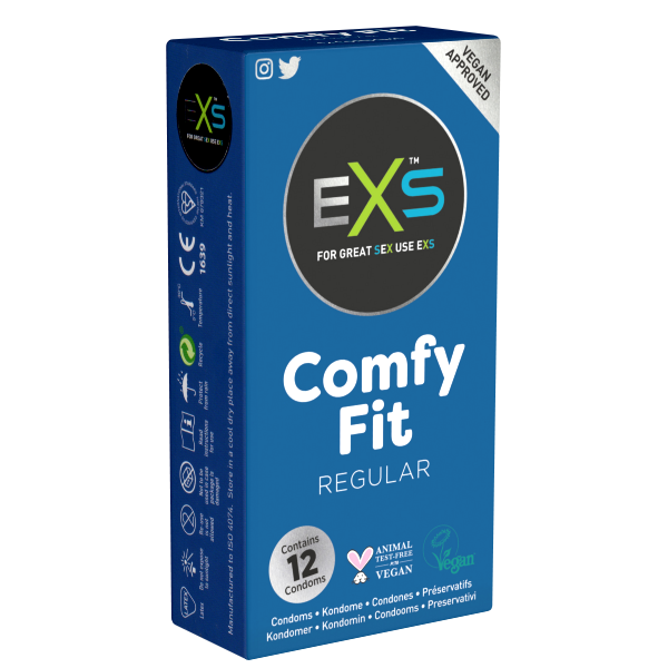 Vegan Προφυλακτικά Συσκευασία 12τμχ - EXS Regular Comfy Fit Condoms