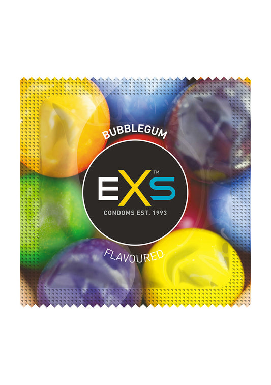 Condom Treats - Προφυλακτικά με γεύση Τσιχλόφουσκα 4τμχ Exs Bubblegum