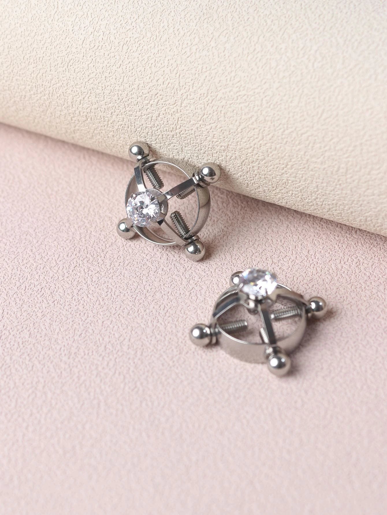 Nipple Earrings with Diamonds