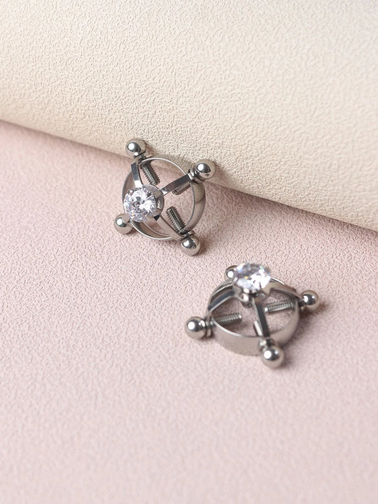 Nipple Earrings with Diamonds
