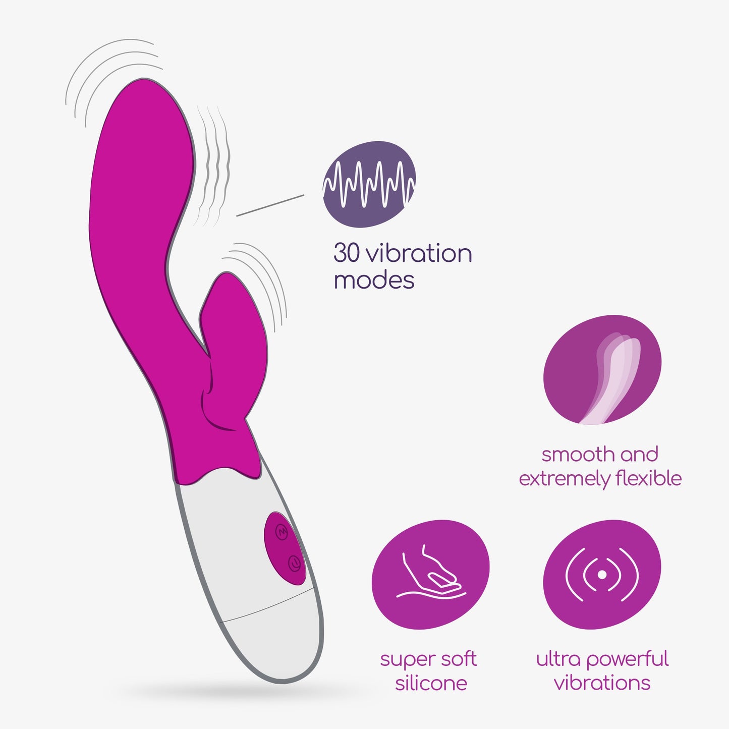 Rabbit Vibrator Set with Lubricant - Crushious Cherie 