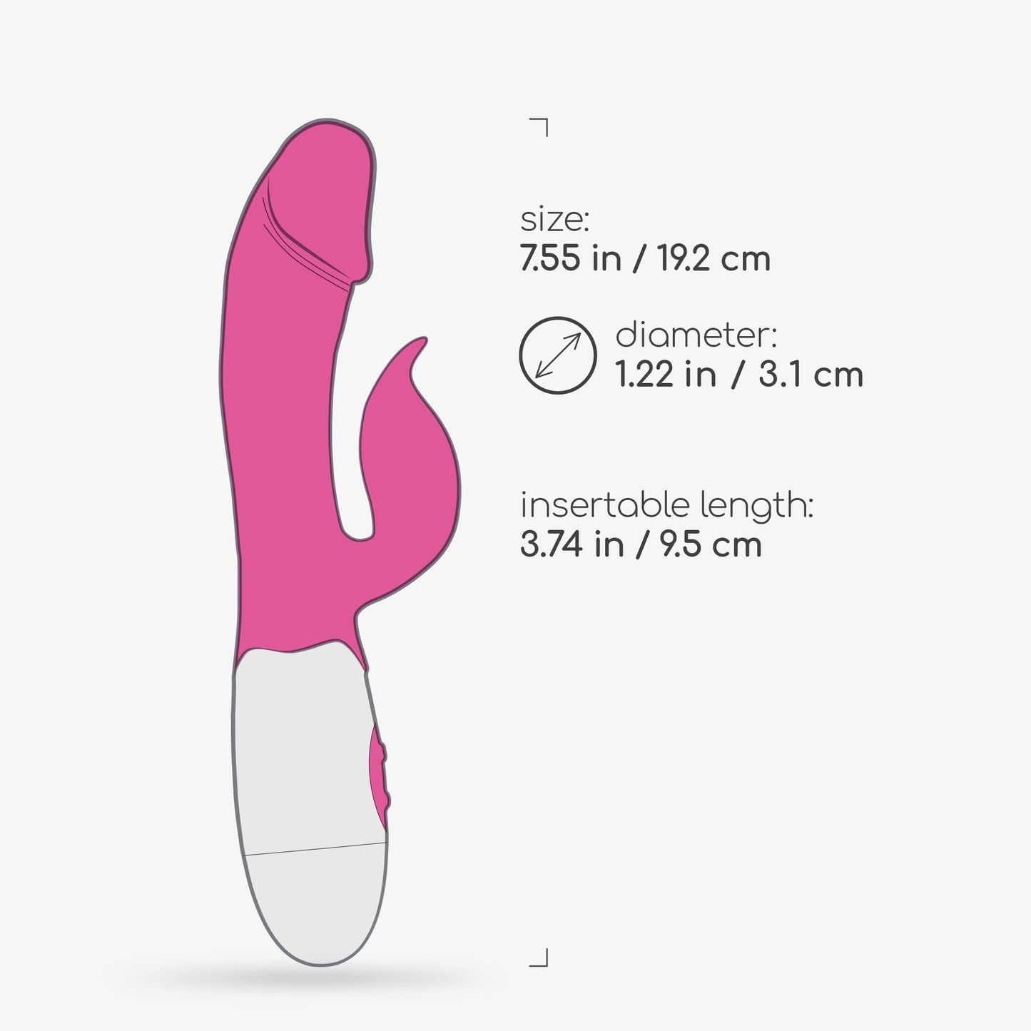 Rabbit Vibrator Set with Lubricant - Crushious Mochi