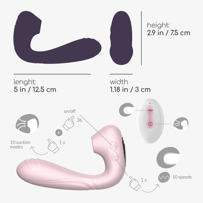 Vibrator for Couples with Remote Control - Crushious Pookie
