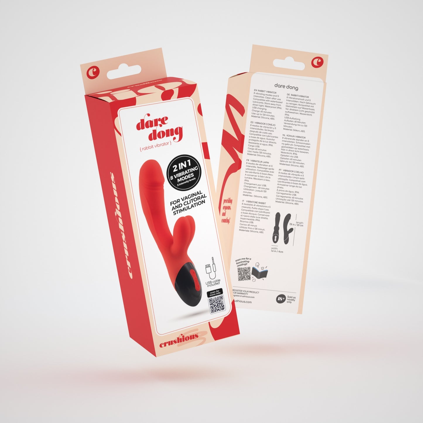 Rabbit Rechargeable Vibrator - Dare Dong Crushious
