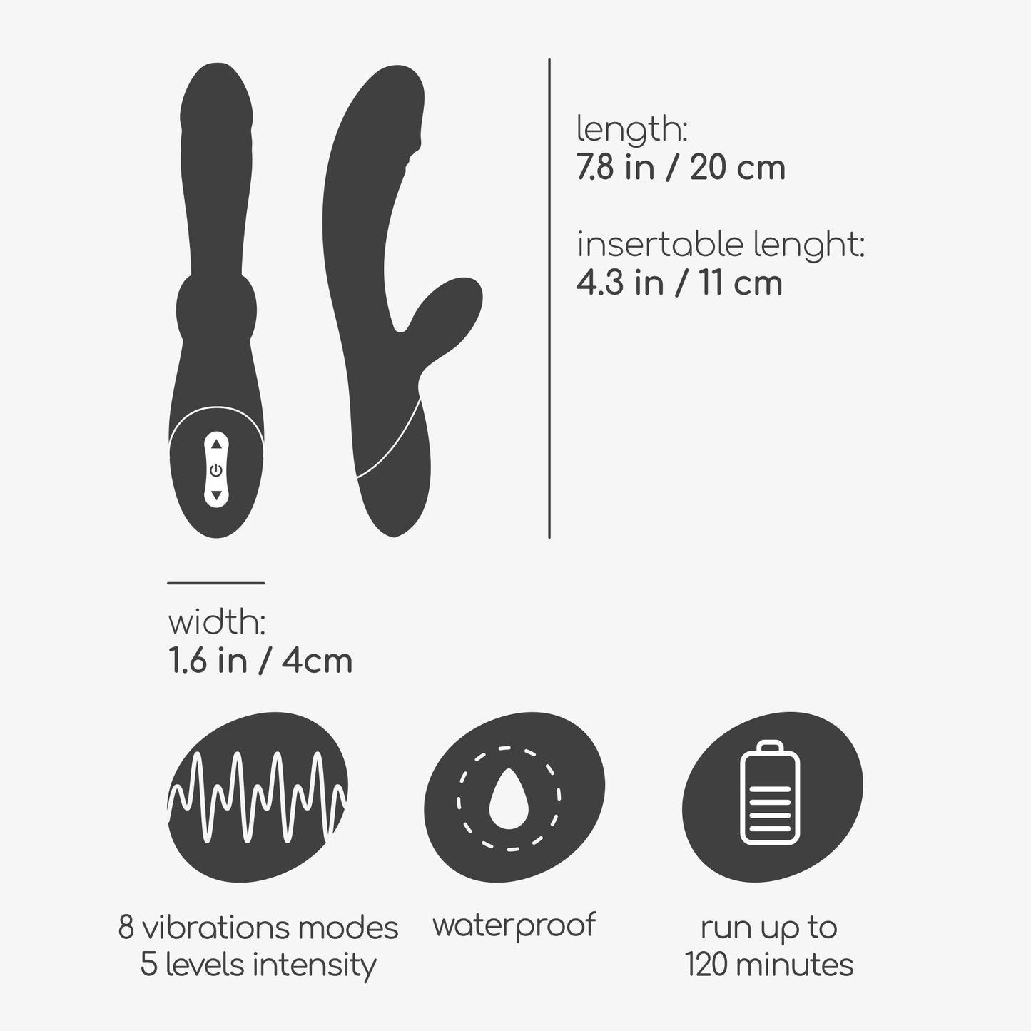 Rabbit Rechargeable Vibrator - Dare Dong Crushious