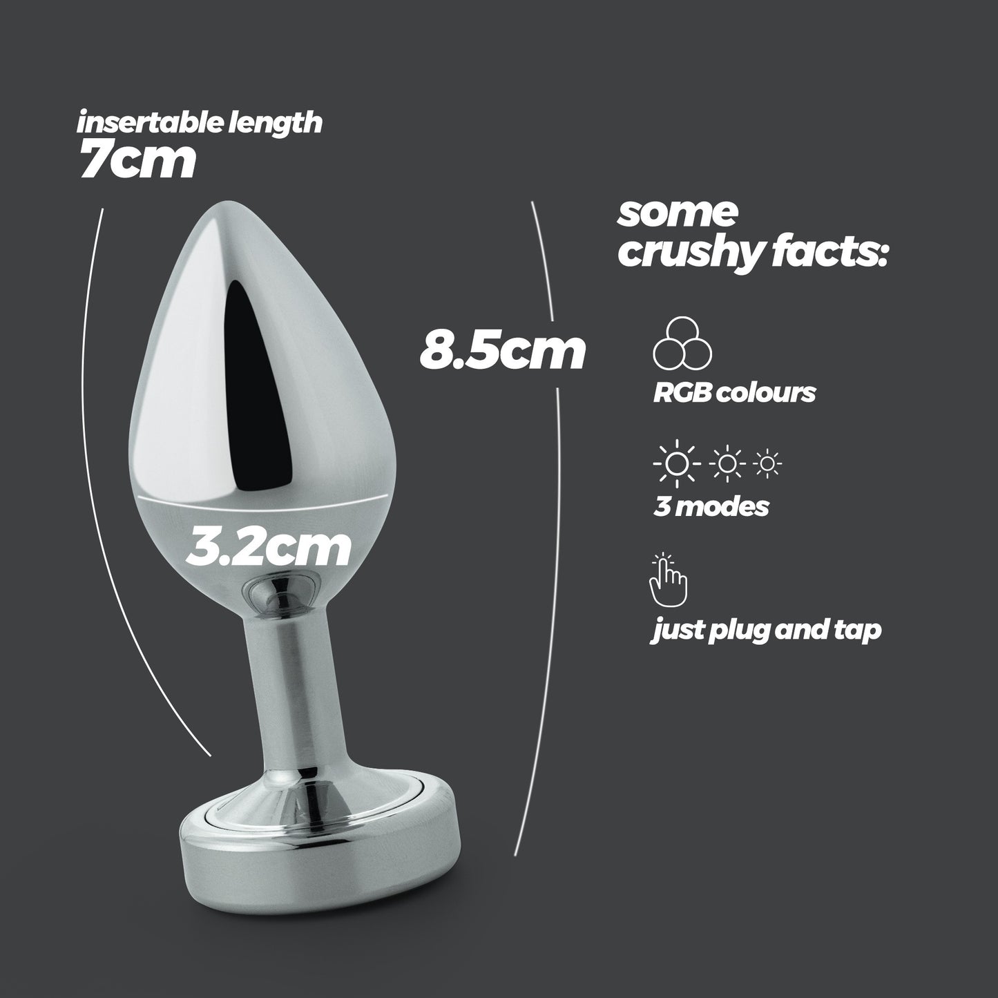 Anal Wedge with LED Lights - Crushious Borealis Medium