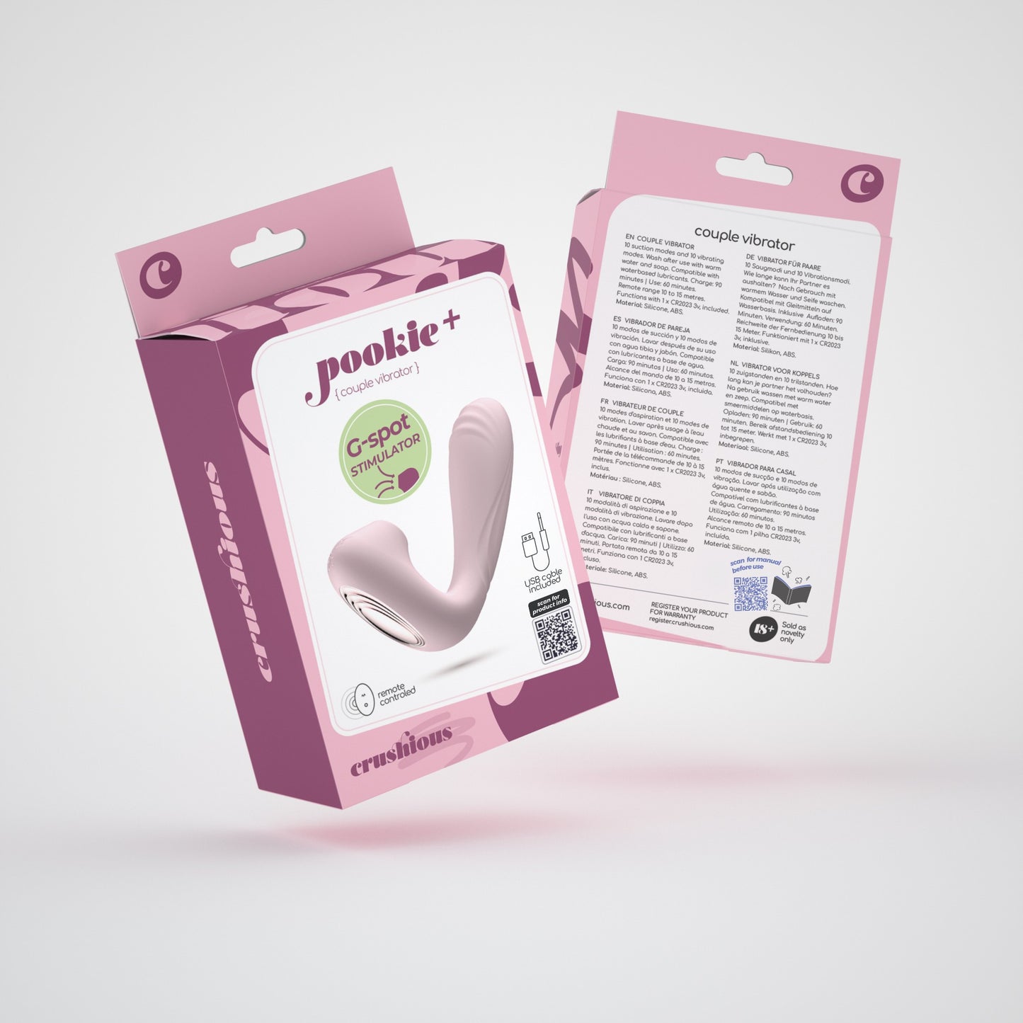 Vibrator for Couples with Remote Control - Crushious Pookie