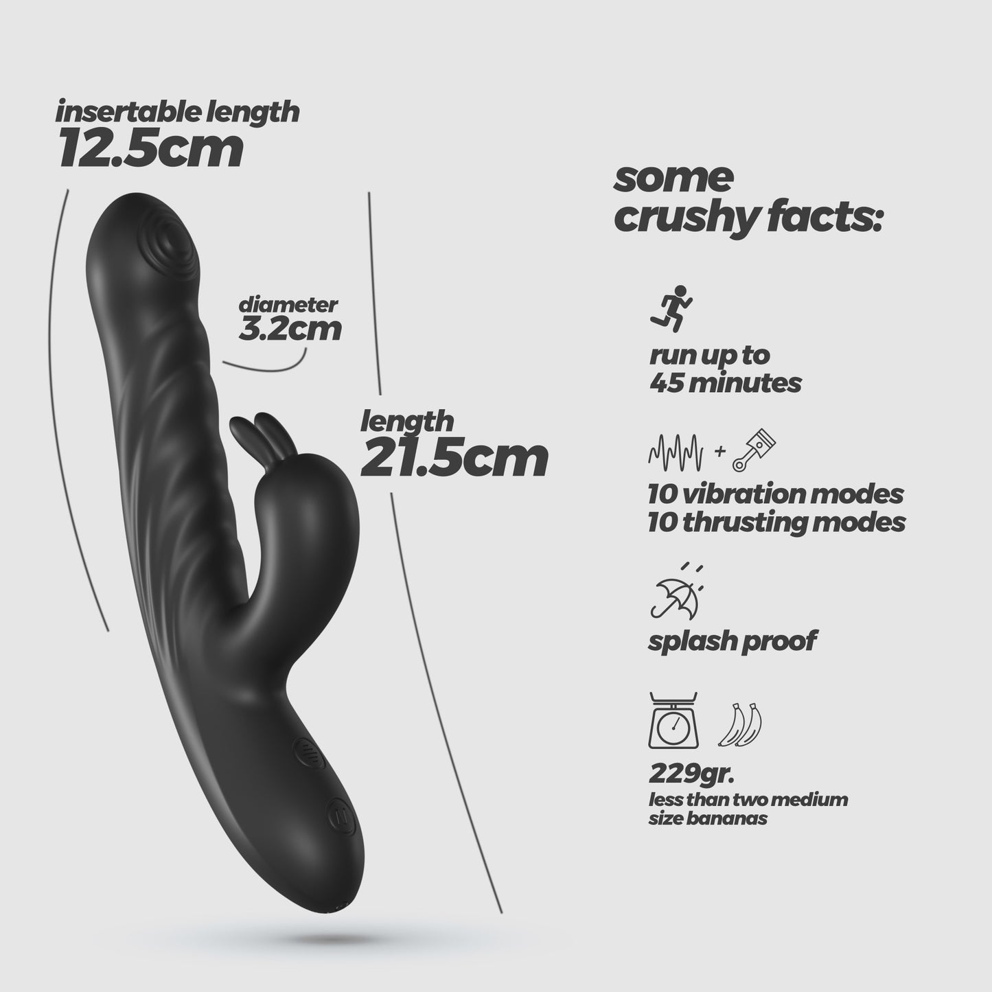 Thrusting Rabbit Vibrator Crushious Lapin