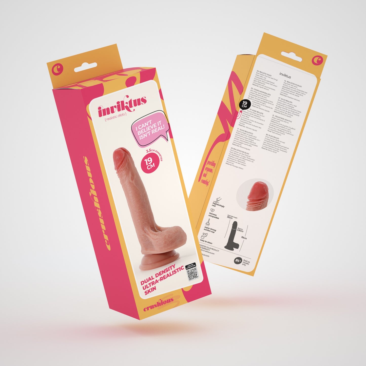 Realistic Silicone Dummy 19cm - Crushious Inviktus dildo