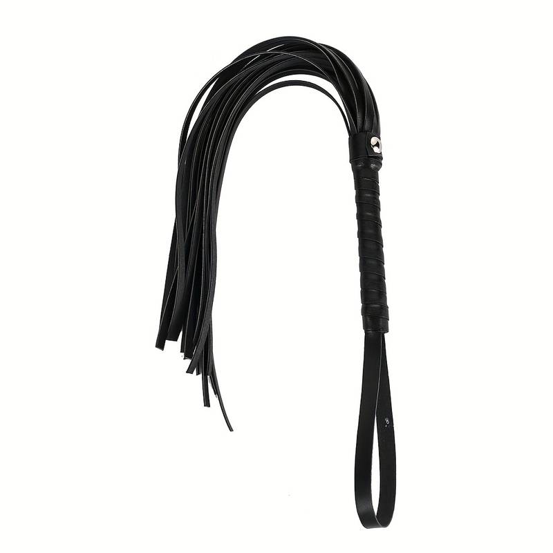 Black PU Leather Whip - Whip Sexy treats