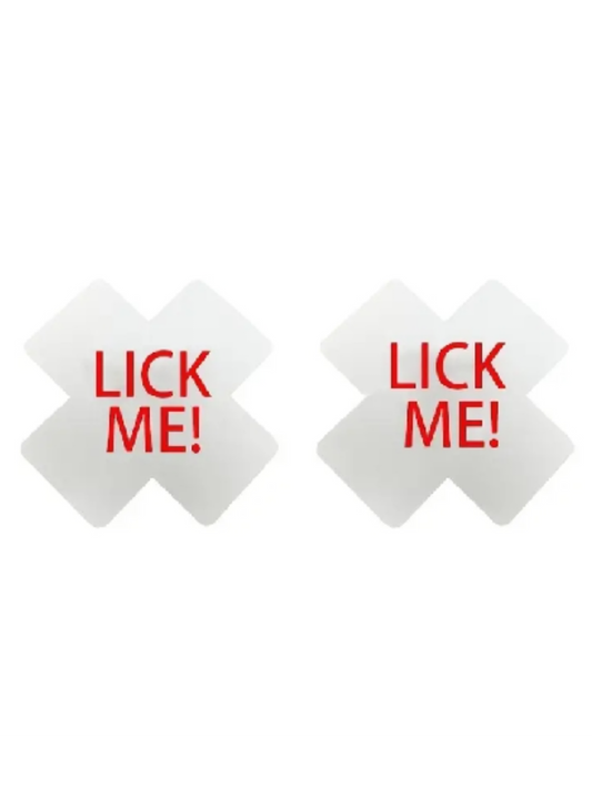 Nipple stickers White with message