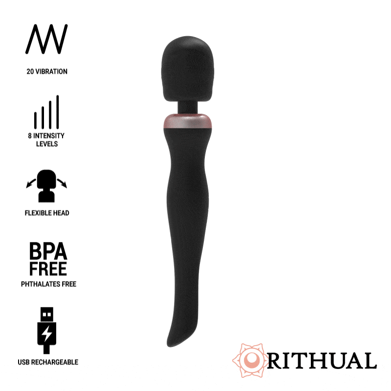 RITHUAL - POWERFUL RECHARGEABLE AKASHA WAND 2.0 BLACK