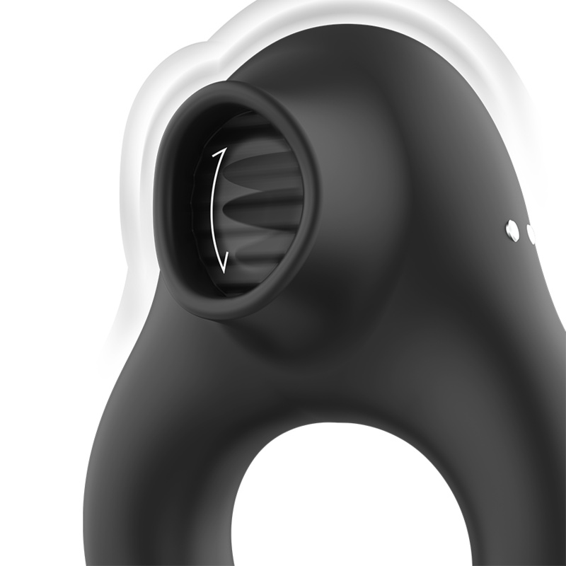 BLACK&amp;SILVER - SILICONE VIBRATOR RING 3 MOTORS RECHARGEABLE BLACK