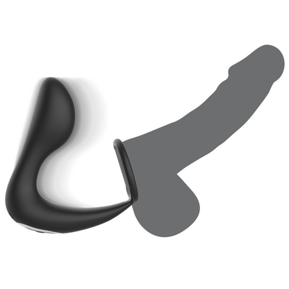 BLACK&amp;SILVER - REMOTE CONTROL ANAL MASSAGER RECHARGEABLE SILICONE BLACK