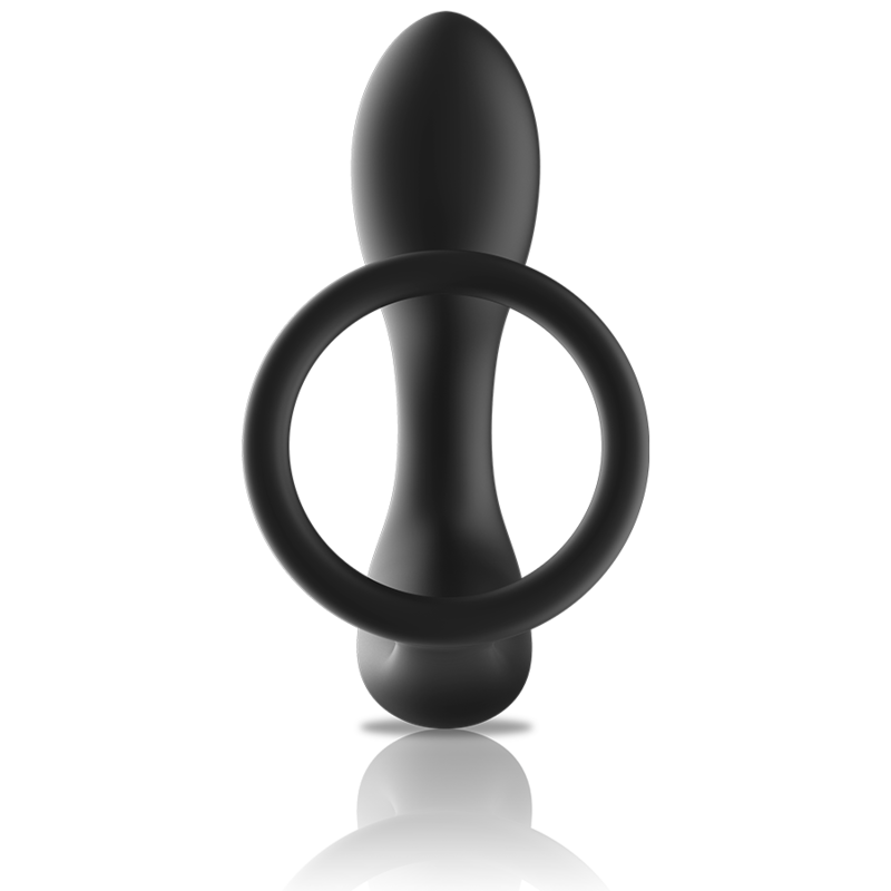 BLACK&amp;SILVER - REMOTE CONTROL ANAL MASSAGER RECHARGEABLE SILICONE BLACK