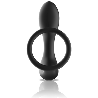 BLACK&amp;SILVER - REMOTE CONTROL ANAL MASSAGER RECHARGEABLE SILICONE BLACK