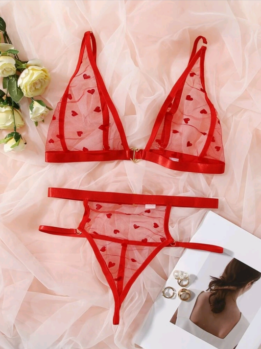 Romantic Lace red set
