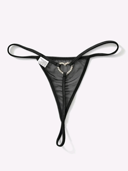 Thong Briefs Heart - Black