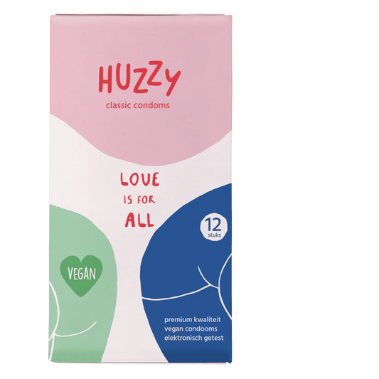 Vegan Condoms Pack of 12 pcs - Huzzy