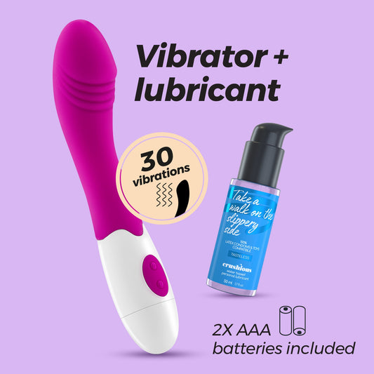 Vibrator with Lube Set - Crushious Growlie