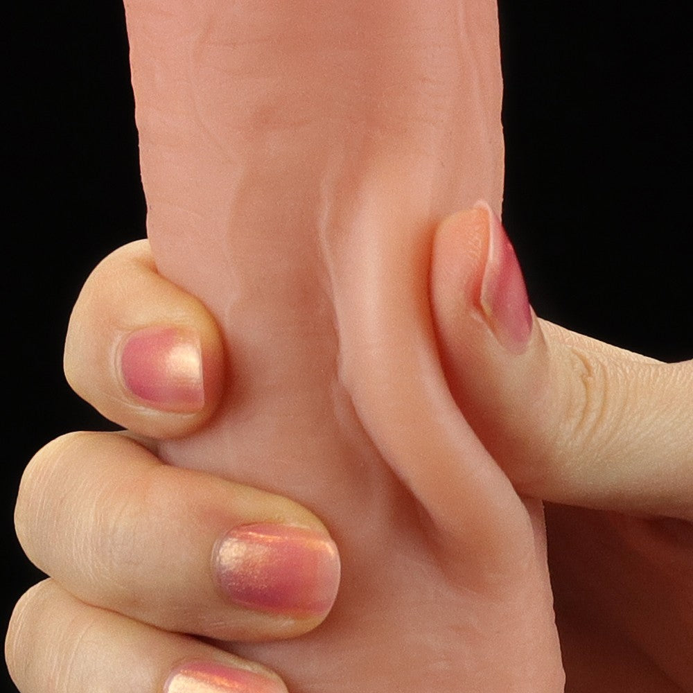 Realistic Penis with Sliding Leather 23cm - XL Dildo