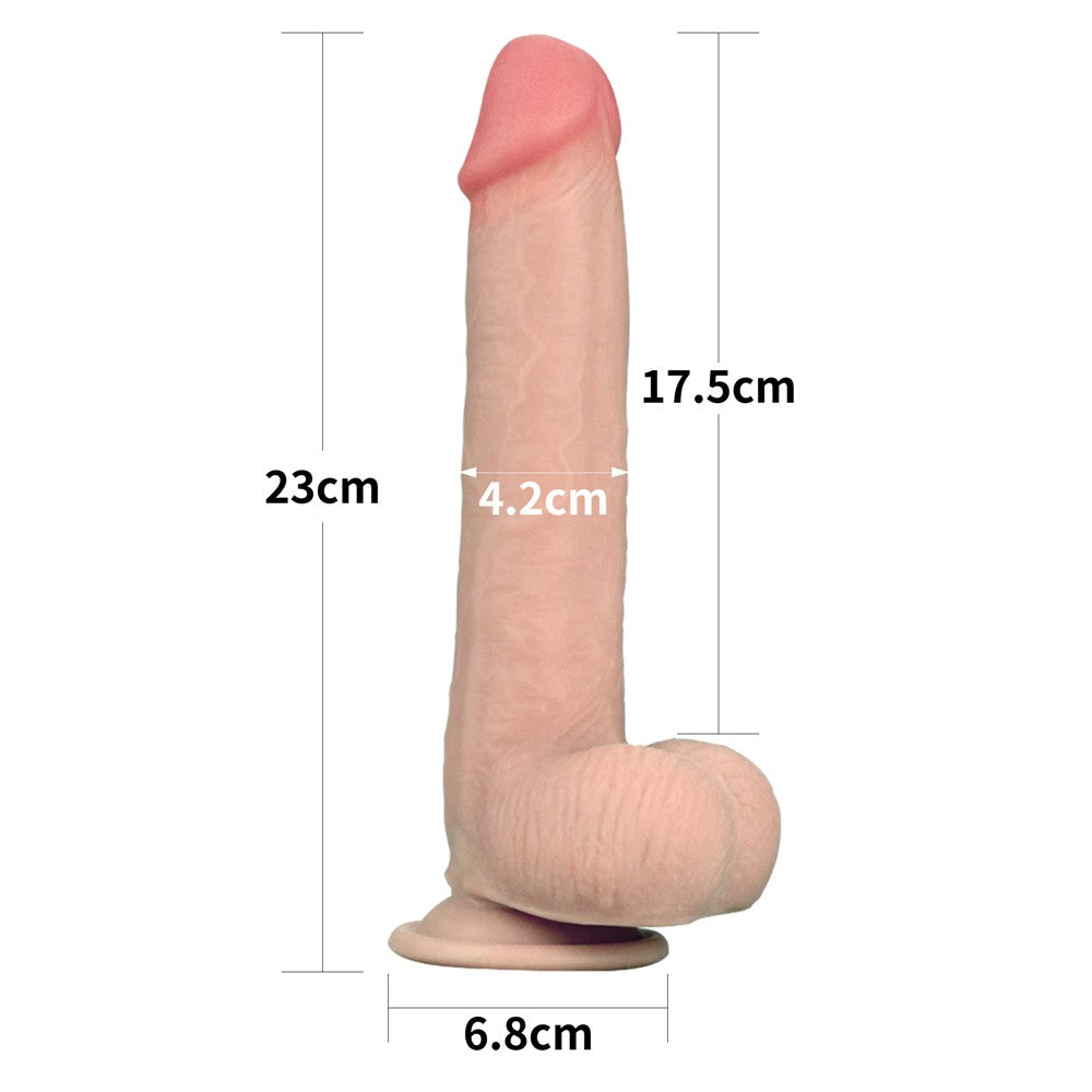 Realistic Penis with Sliding Leather 23cm - XL Dildo