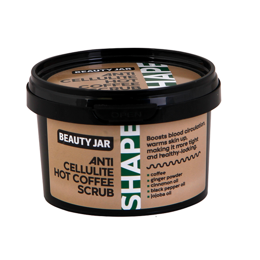 Beauty Jar SHAPE "ANTI-CELLULITE HOT COFFEE SCRUB" Hot Scrub Με Καφέ Kατά Της Κυτταρίτιδας
