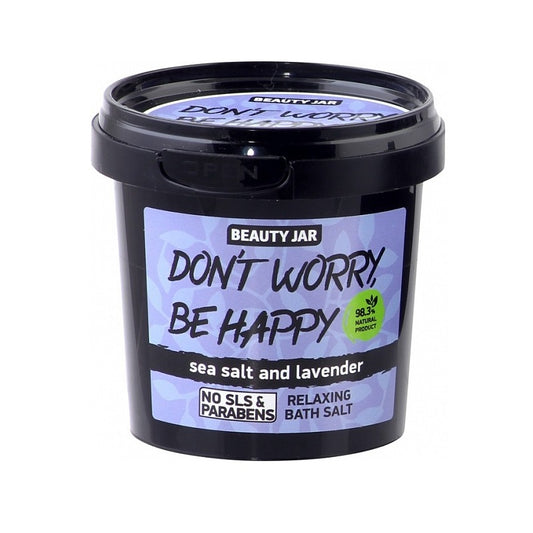 Beauty Jar "DON’T WORRY, BE HAPPY" Χαλαρωτικά άλατα μπάνιου, 200gr