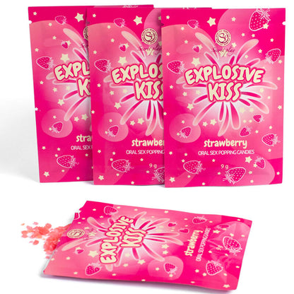 Καραμέλες Έκρηξης Φράουλα για Στοματικό Σεξ - Secret Play Strawberry Explosive kiss