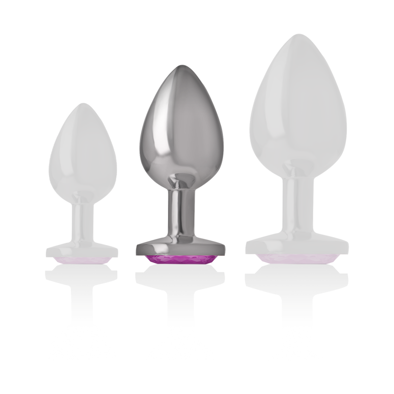 INTENSE - METAL ALUMINUM ANAL PLUG HEART PINK SIZE M