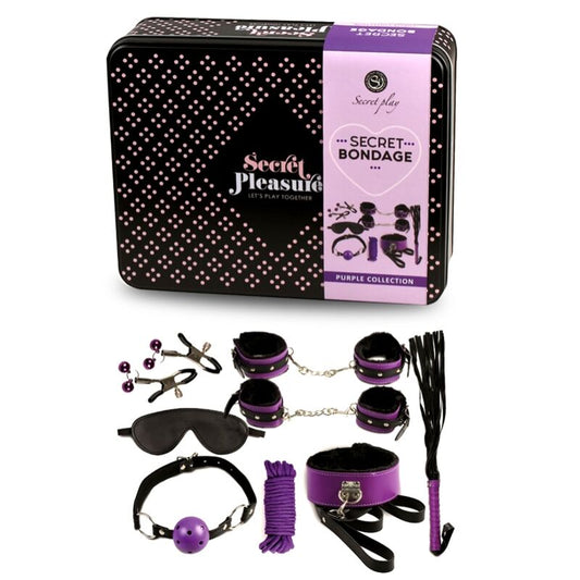 SECRETPLAY - BDSM SET 8PCS PURBLE /BLACK.