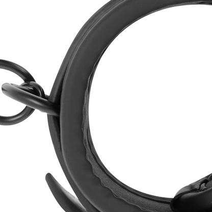 FETISH SUBMISSIVE - MASTER POSITION WITH 4 NOPRENE-LINED HANDCUFFS